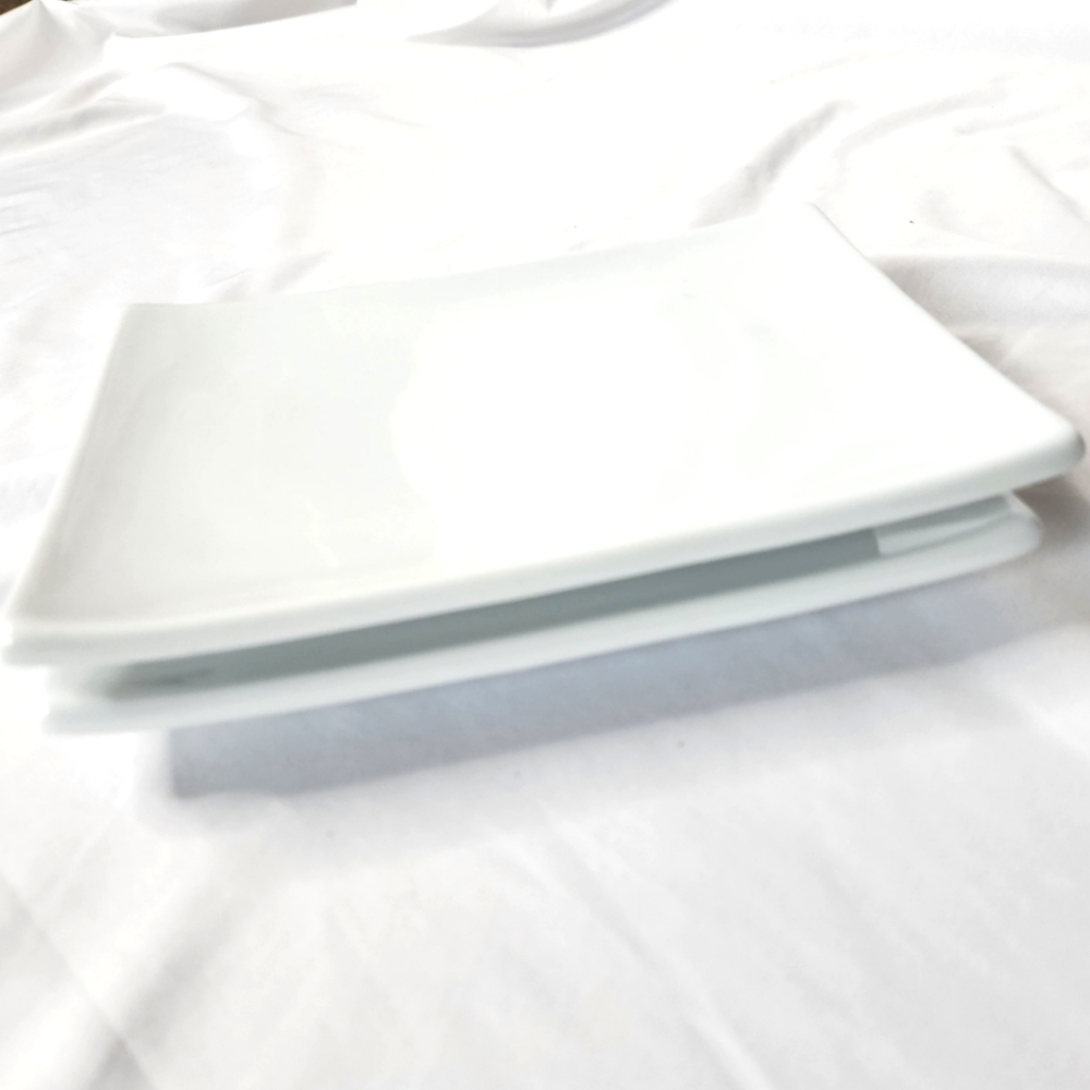 Cordon Bleu Bia White Square Ceramic Plates